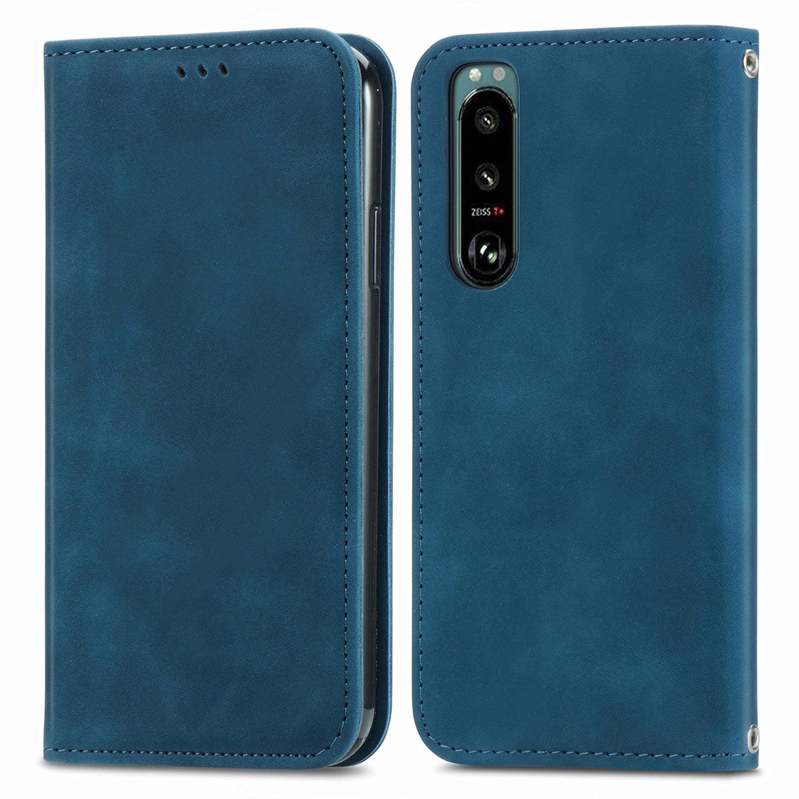 For Sony Xperia 5 IV 5G Skin-touch Feeling PU Leather Stand Card Slots Retro Phone Case Magnetic Absorption Flip Cover For Sony Xperia 5 IV 5G Skin-touch Feeling PU Leather Stand Card Slots Retro Phone Case Magnetic Absorption Flip Cover